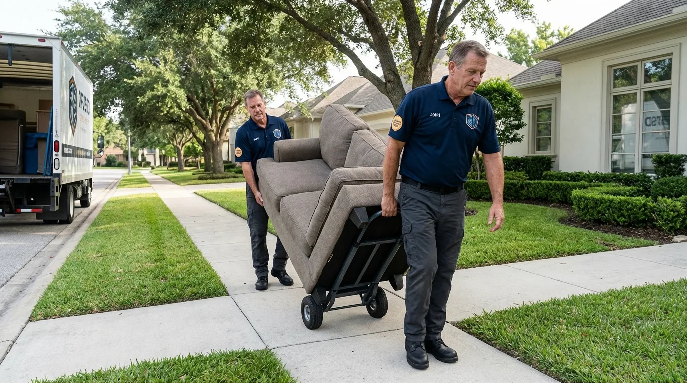 Local residential moving crew loading furniture in Mount Washington, KY